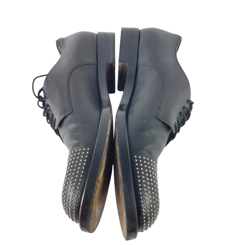GUCCI Black Leather Studded Men's Derby Made in Italy Marked as 11 - 11.5 US - Picture 7 of 12